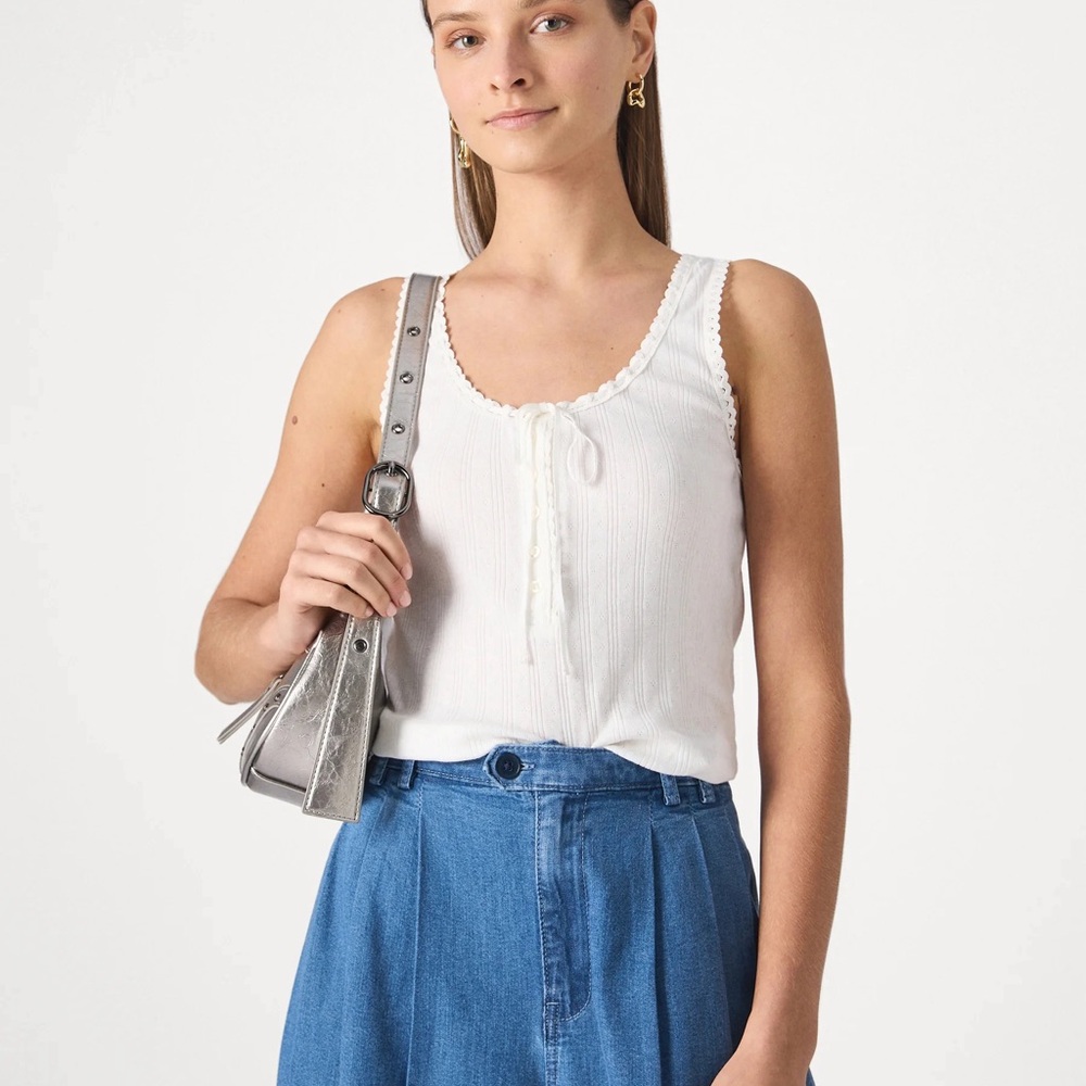 Gap x Doen Size SMALL White Tank Top